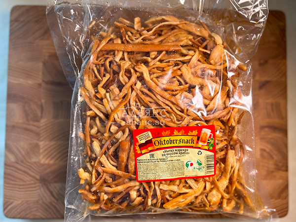 Нитка ЖАРЕНАЯ "Краб" Oktobtersnak 1 кг (сырный продукт) в Зябликово