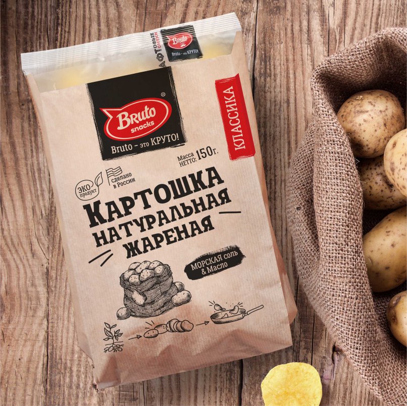 Картофель «Бруто» с солью 130 гр. в Зябликово